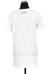 Dolce & Gabbana Size M White Heart Statement Graphic T-Shirt