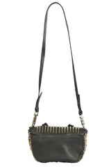 Christian Louboutin Panettone Spiked Chevron Black Crossbody Bag