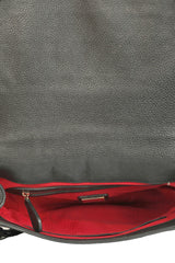 Christian Louboutin Panettone Spiked Chevron Black Crossbody Bag