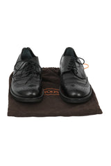 Tod'S Size 7 Leather Lace Up Loafers