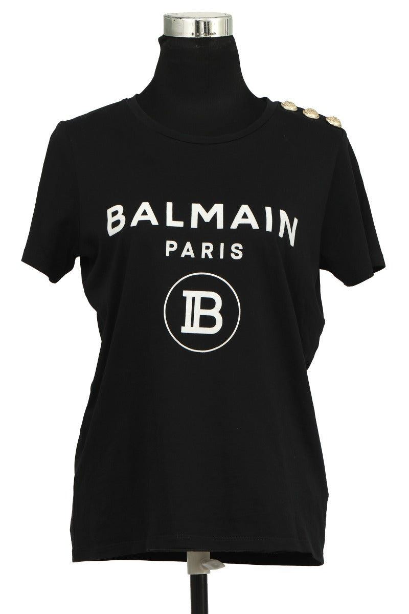 Balmain Paris Size M B Logo Black T Shirt