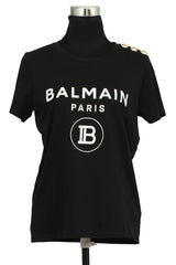 Balmain Paris Size M B Logo Black T Shirt
