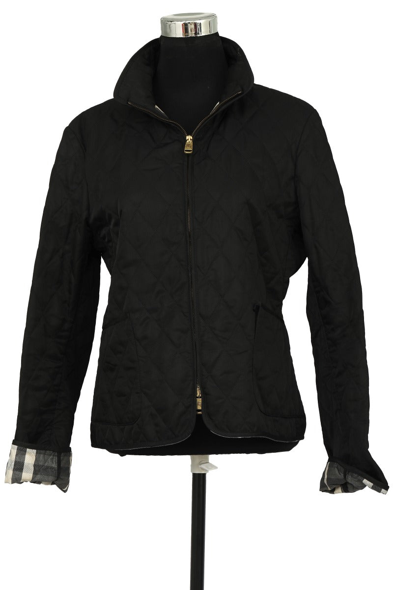 Burberry Size L Short Black Size Large Zip-Up Quilted Jacket