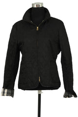 Burberry Size L Short Black Size Large Zip-Up Quilted Jacket