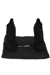 Saint Laurent EU 38.5 Suede Lace Up Boots