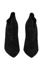 Saint Laurent EU 38.5 Suede Lace Up Boots