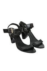 Fendi EU 38 Black Open Toe Sandals