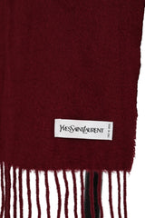 Yves Saint Laurent 100% Wool Maroon Muffler