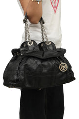 Christian Dior Black Leather Sac Le Vintage Bag