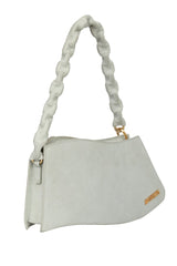 Jacquemus Powder Blue Le Sac Vague Leather Shoulder Bag
