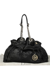 Christian Dior Black Leather Sac Le Vintage Bag