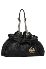 Christian Dior Black Leather Sac Le Vintage Bag