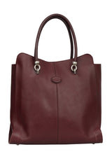 Tod'S Wine Sella Long Leather Tote Bag