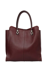 Tod'S Wine Sella Long Leather Tote Bag