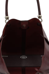 Tod'S Wine Sella Long Leather Tote Bag