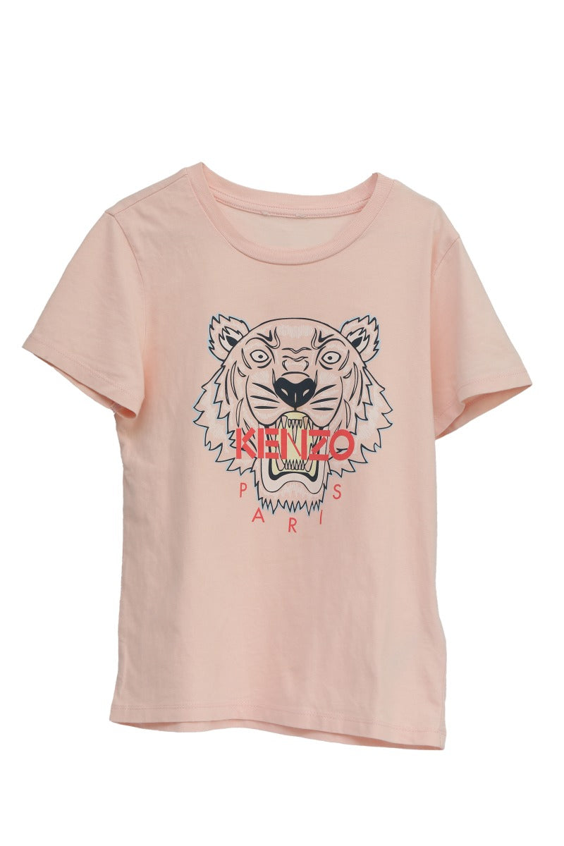 Kenzo 6 Years Old Peach Paris Tiger Kids T- Shirt