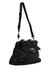 Salvatore Sofia Black Leather Medium Hand Bag