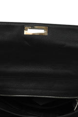 Salvatore Sofia Black Leather Medium Hand Bag