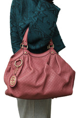 Gucci Pink Gg Guccissima Leather Sukey Handbag