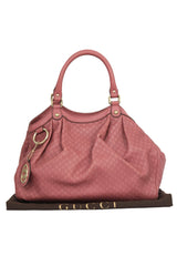 Gucci Pink Gg Guccissima Leather Sukey Handbag