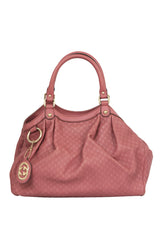 Gucci Pink Gg Guccissima Leather Sukey Handbag