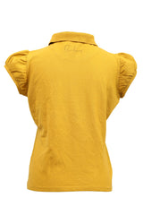 Burberry Size L Mustard Yellow Polo T-Shirt