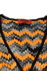 Missoni Size 38 Multicolor Crochet Knit Kaftan Tunic Top