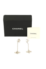 Chanel Dangling Cc Logo Gold Earrings