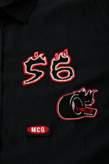 Alexander Mcqueen Size 52 Black Printed Long Sleeve Shirt