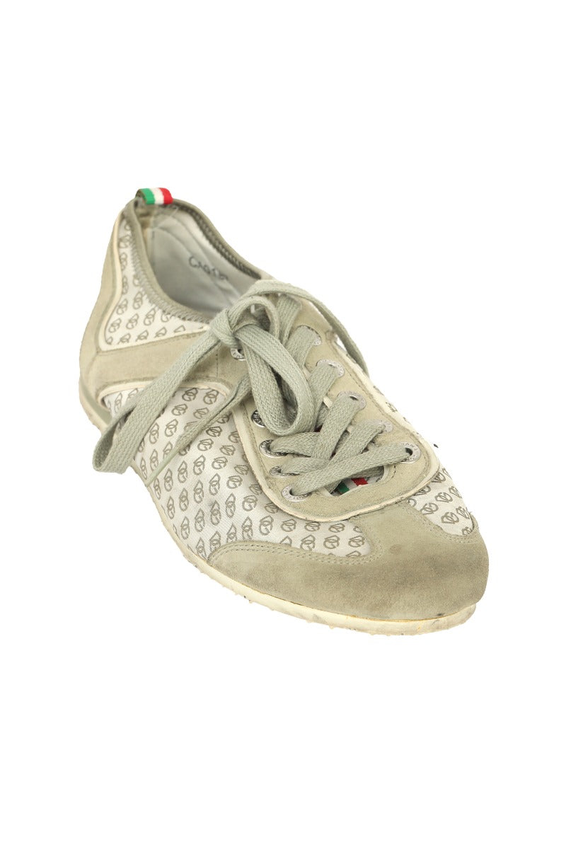 Dolce & Gabbana Size 8 Gray Monogram Trainers