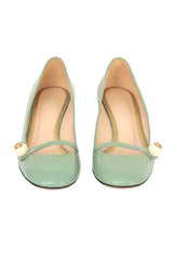 Gucci EU 35.5 Arielle Green Heeled Mary Janes
