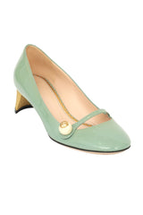 Gucci EU 35.5 Arielle Green Heeled Mary Janes