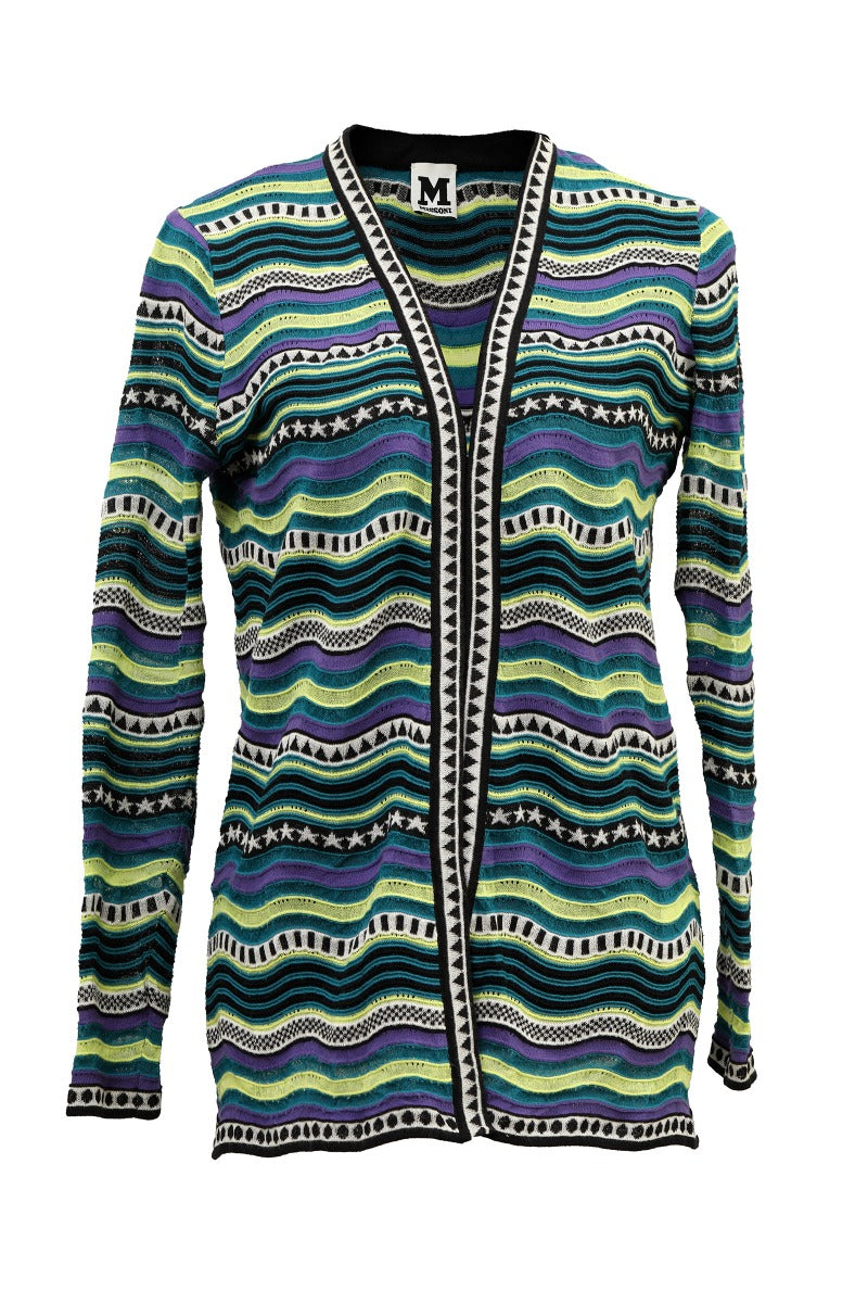 Missoni Size 40 Green Waves Cardigan Set
