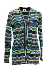Missoni Size 40 Green Waves Cardigan Set