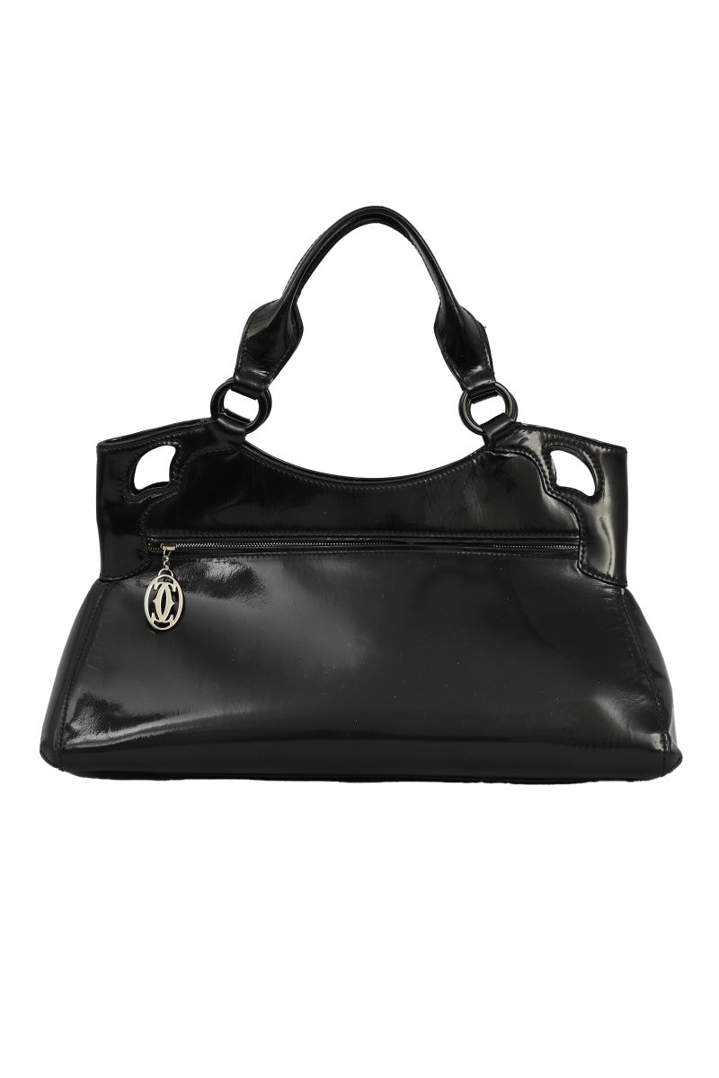 Cartier Black Leather Small Marcello De Handbag