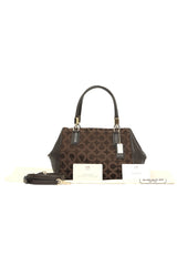 Coach Brown C Logo Monogram Small Top Handle Bag