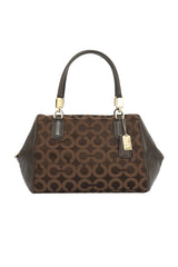 Coach Brown C Logo Monogram Small Top Handle Bag