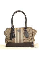 Coach Brown Monogram Top Handle Bag