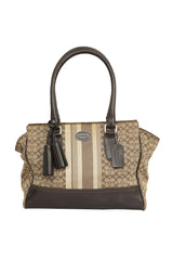 Coach Brown Monogram Top Handle Bag