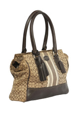 Coach Brown Monogram Top Handle Bag