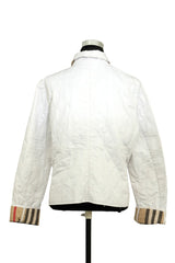 Burberry Size L White Quillted Jacket