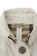 Burberry Size L White Quillted Jacket