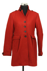 Burberry Size M-L Brit Woolen Long Orange Rust Coat