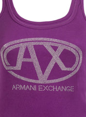 Armani Exchange Plum Aix Logo T- Shirt
