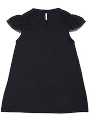 Armani Junior Black Embroidered Mermaid Dress
