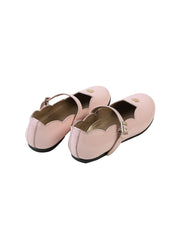 Armani Junior Pastel Pink Leather Ballerinas