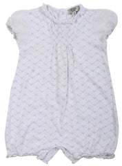 Armani Junior White All Over Logo Play Suit