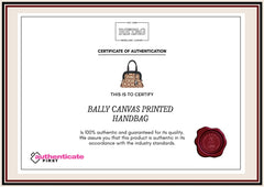 Bally Canvas Printed Handbag