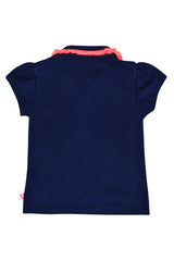 Billieblush Pique Polo Shirt With Frills