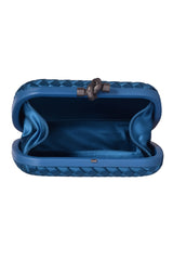 Bottega Veneta Blue Knotsatin Clutch